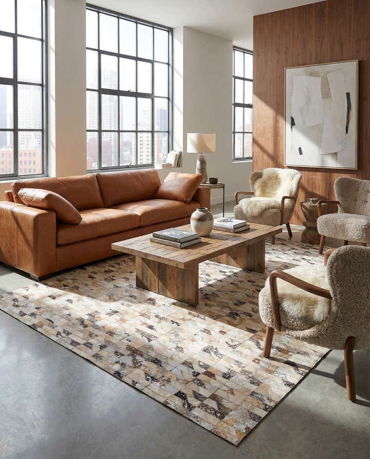 5' 4 x 7' 7 Cowhide Rug