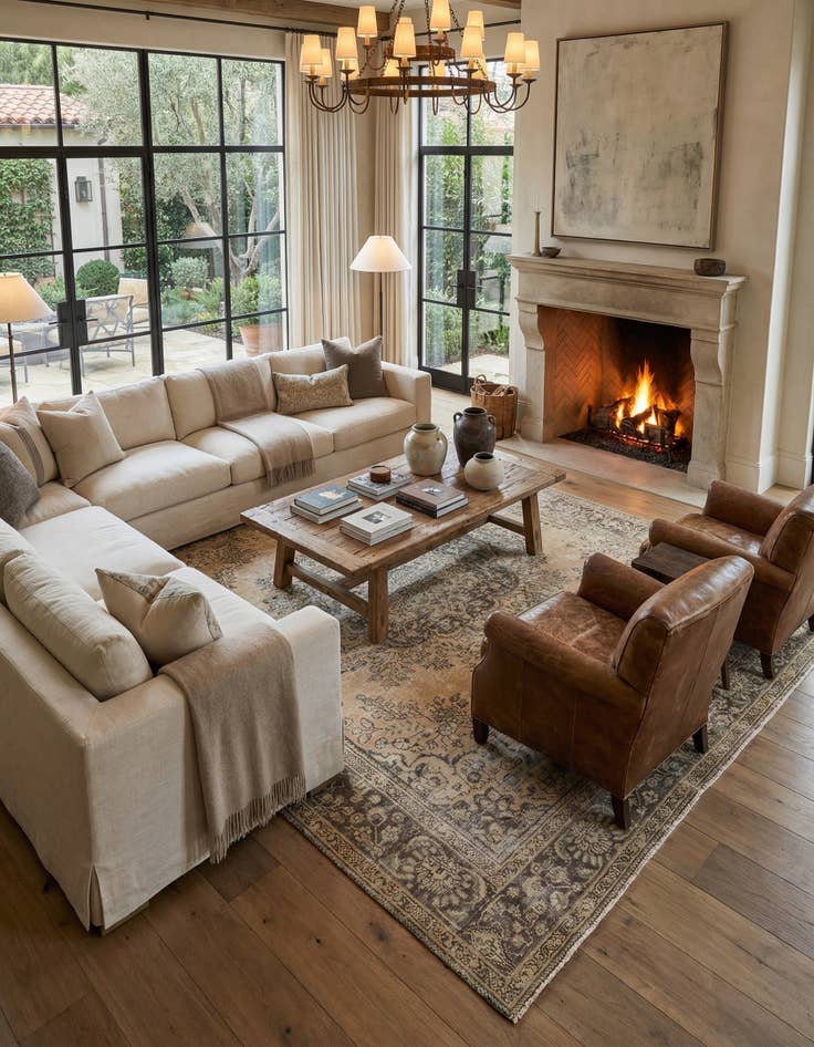 Detail image of 6' 10 x 9' 9  Hand Knotted Ultra Vintage Persian Wool Rug