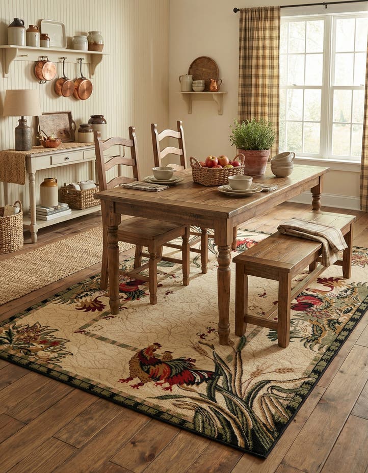 6' x 9' Pastoral Rug