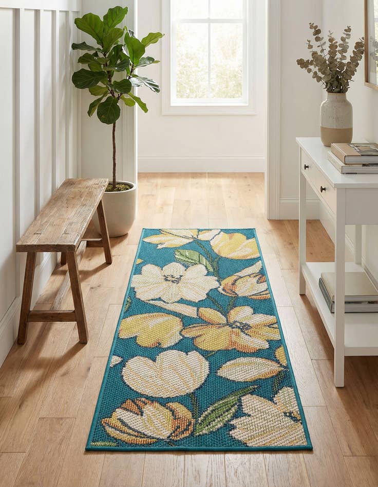 Detail image of  2' x 5'  Washable Baja Indoor / Outdoor Runner Rug