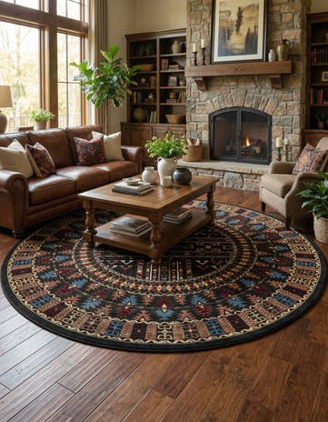 10' x 10' Bokhara Round Rug