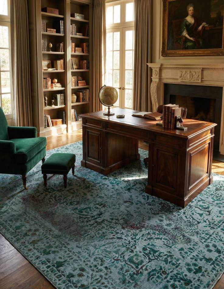 Detail image of 7' 11 x 10' 11 Vintage Royal Wool Rug