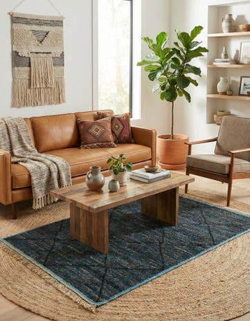 4' 3 x 6' 5 Hand Knotted Moroccan Wool Rug