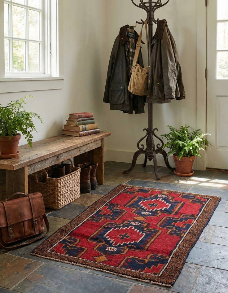 Detail image of  3' x 4' 4  Hand Knotted Balouch Persian Wool Rug