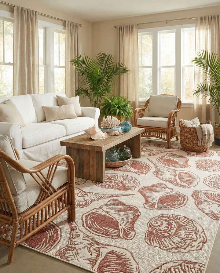 10' x 14' Easy-Clean Coastal Indoor / Outdoor Rug