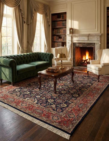 6' 7 x 9' 10 Isfahan Wool Rug