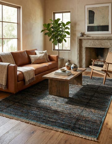 6' 1 x 9' Hand Knotted Moroccan Wool Rug