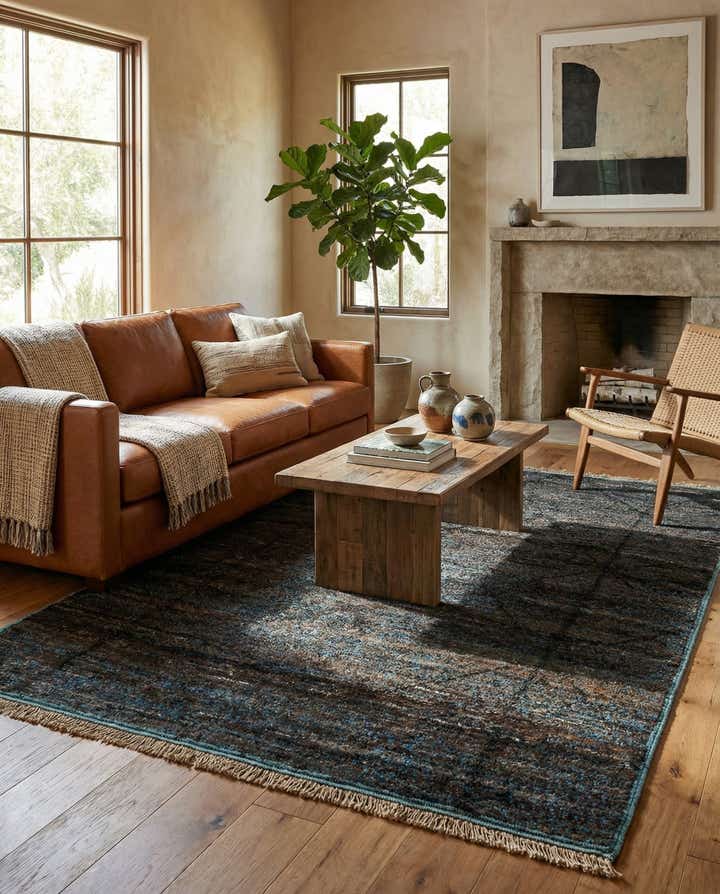 6' 1 x 9' Hand Knotted Moroccan Wool Rug