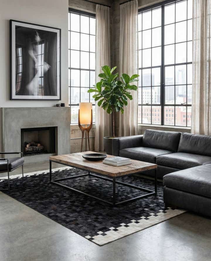 5' x 8' Cowhide Stocks Rug