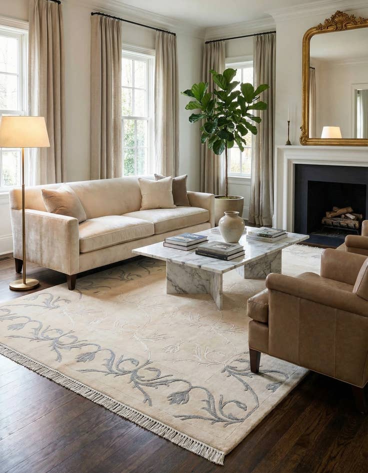 Detail image of 5' 6 x 7' 10  Hand Knotted Darya Wool Rug