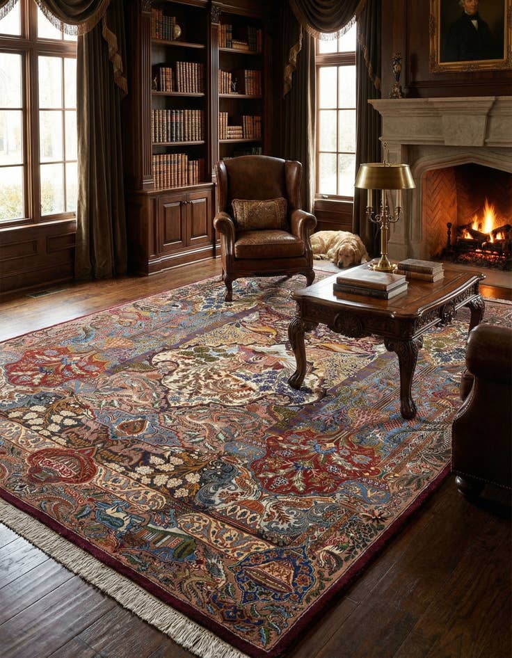 Detail image of 9' 10 x 12' 10 Kashmar Wool Rug