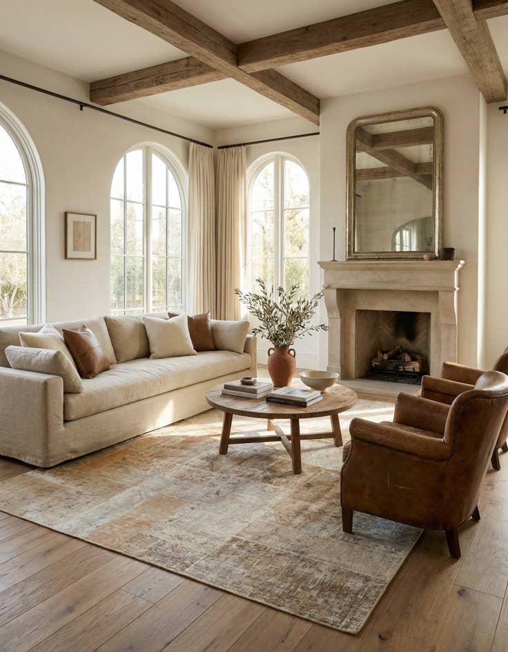 Detail image of 6' 8 x 9' 9  Hand Knotted Ultra Vintage Persian Wool Rug