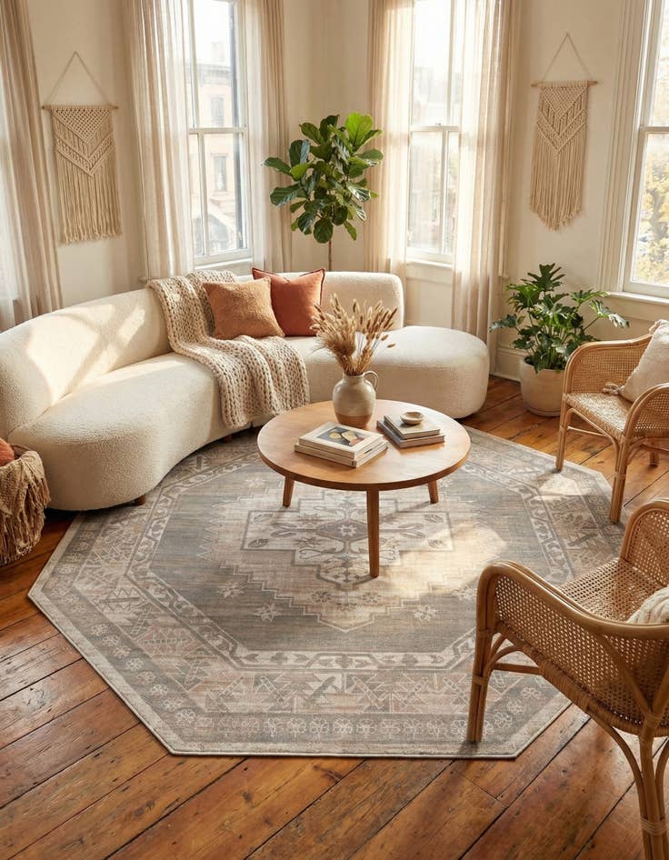 Detail image of  7' x 7' Whitney Octagon Rug