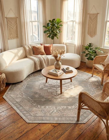 Mink Whitney Octagon Rug