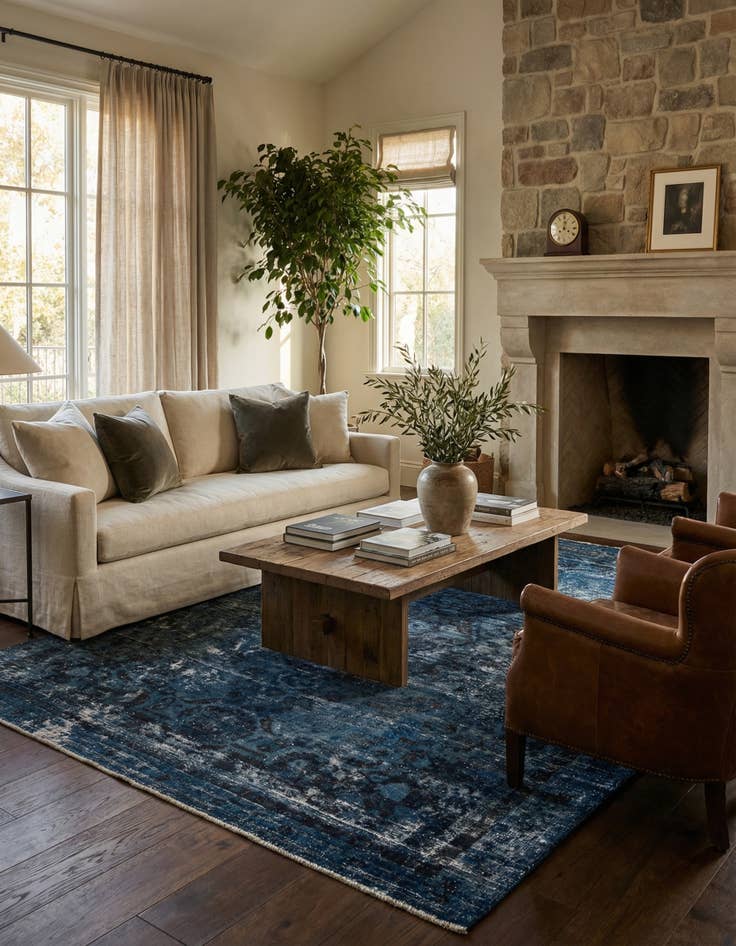 Detail image of 8' 10 x 11' 9 Hand Knotted Ultra Vintage Persian Wool Rug