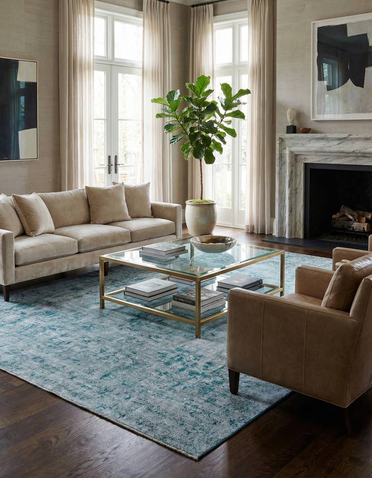 Detail image of 9' x 12' 5  Hand Knotted Ultra Vintage Persian Wool Rug