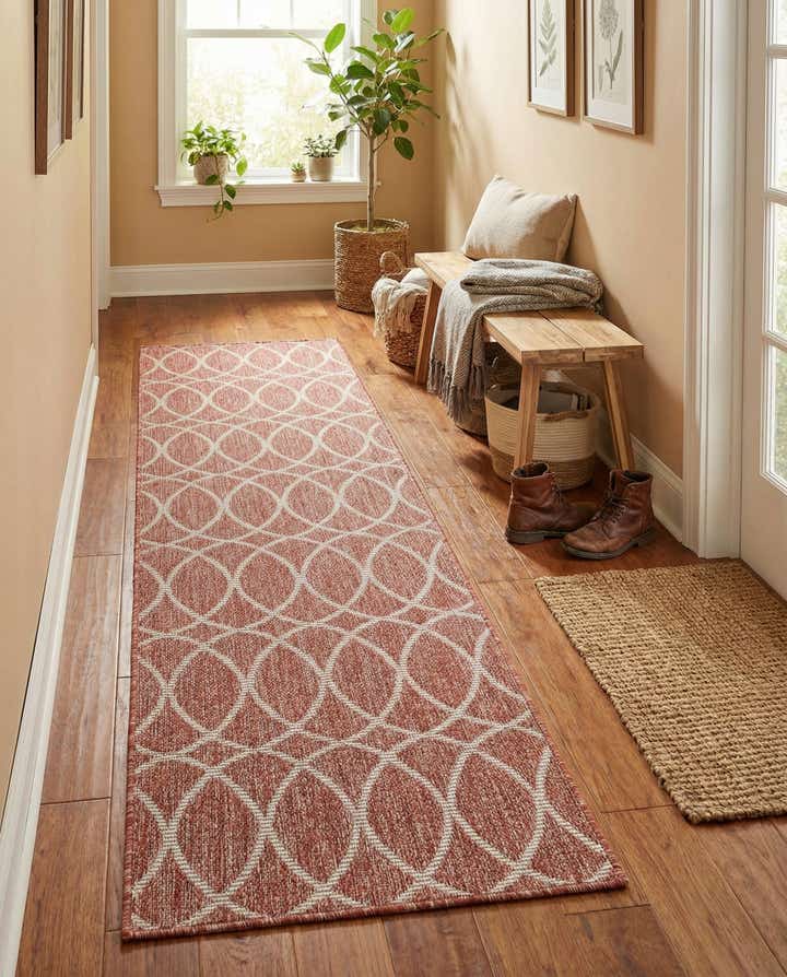2' x 6' Easy-Clean Trellis Indoor / Outdoor Runner Rug