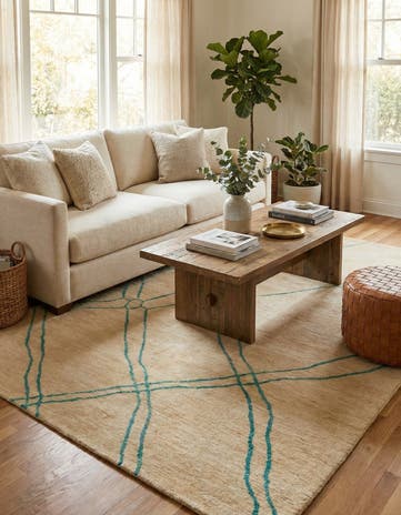 5' 9 x 7' 9 Hand Knotted Darya Wool Rug