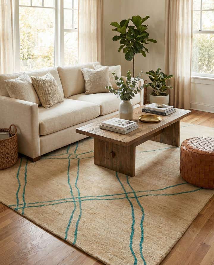 5' 9 x 7' 9 Hand Knotted Darya Wool Rug