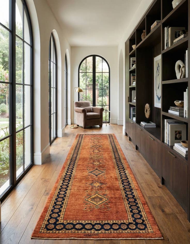 Detail image of 2' 7 x 9' 9 Luribaft Wool Runner Rug