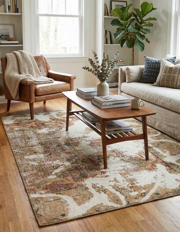 4' x 6' Hand Knotted Ultra Vintage Persian Wool Rug