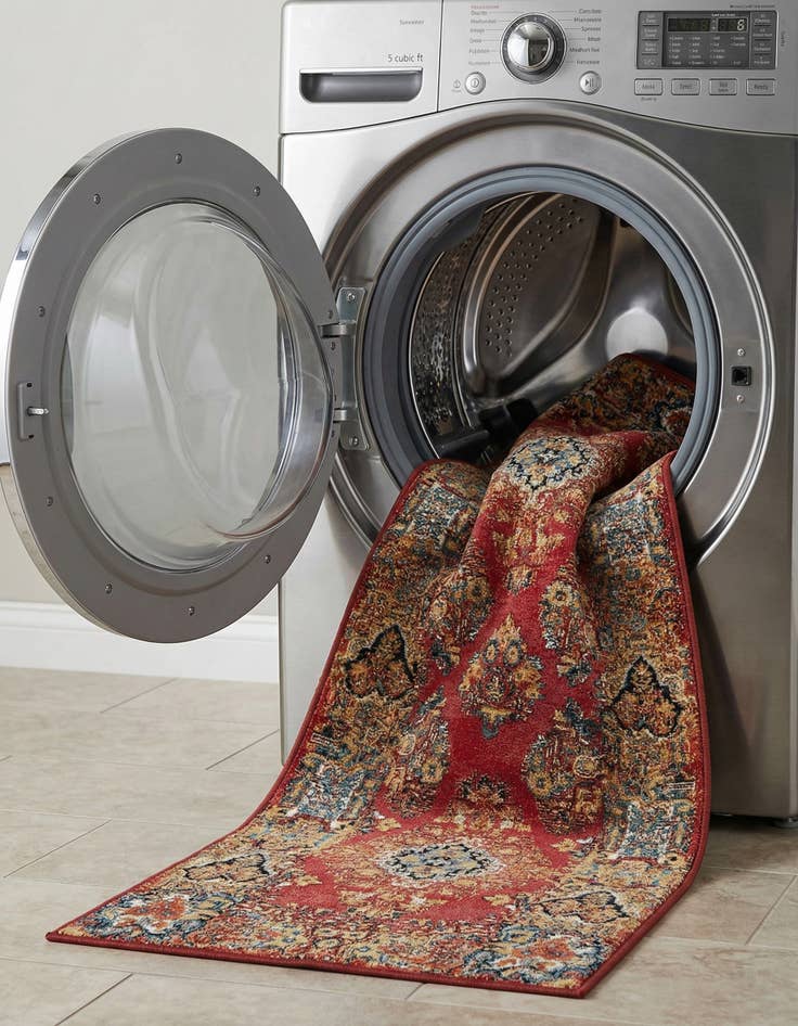 Detail image of  2' 7 x 10'  Washable Traditional Indoor / Outdoor Runner Rug