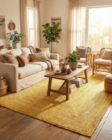  9' x 12' 2  Hand Braided Chindi Rug