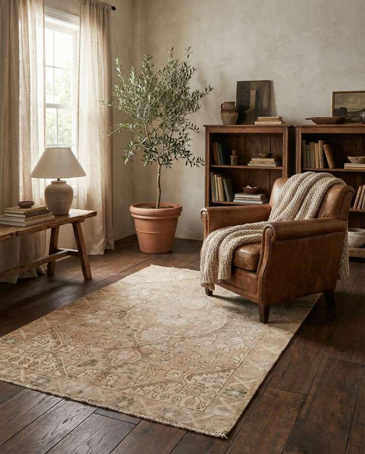 3' 4 x 5' Hand Knotted Ultra Vintage Persian Wool Rug