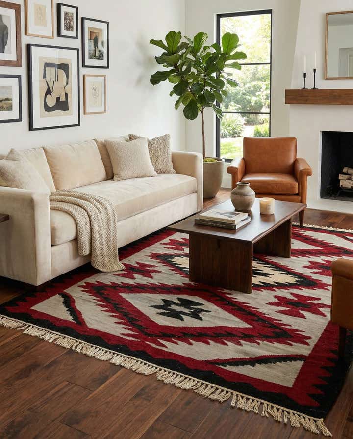 8' x 10' 4 Hand Knotted Darya Wool Rug