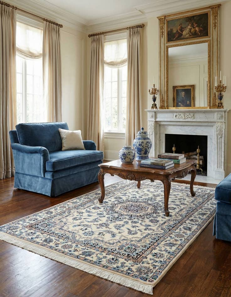 Detail image of 3' 11 x 5' 10 Nain Rug