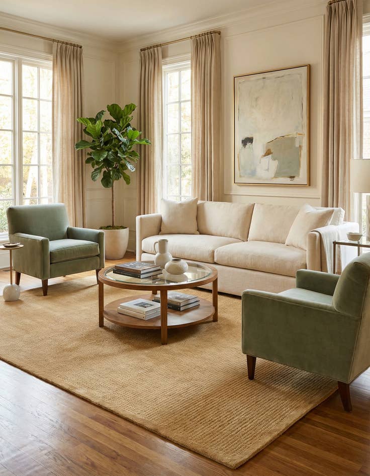 Detail image of 5' 7 x 8'  Hand Knotted Darya Wool Rug