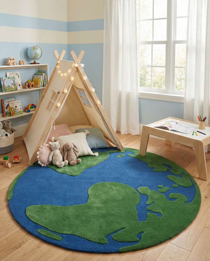 6' 1 x 6' 1 Playtime Kids Wool Freeform Rug