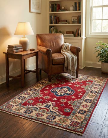 2' 9 x 4' 3 Hand Knotted Kazak Rug