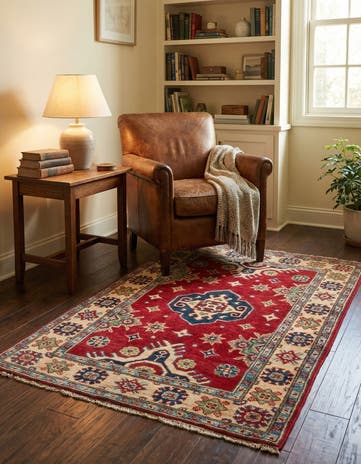 2' 9 x 4' 3 Hand Knotted Kazak Rug
