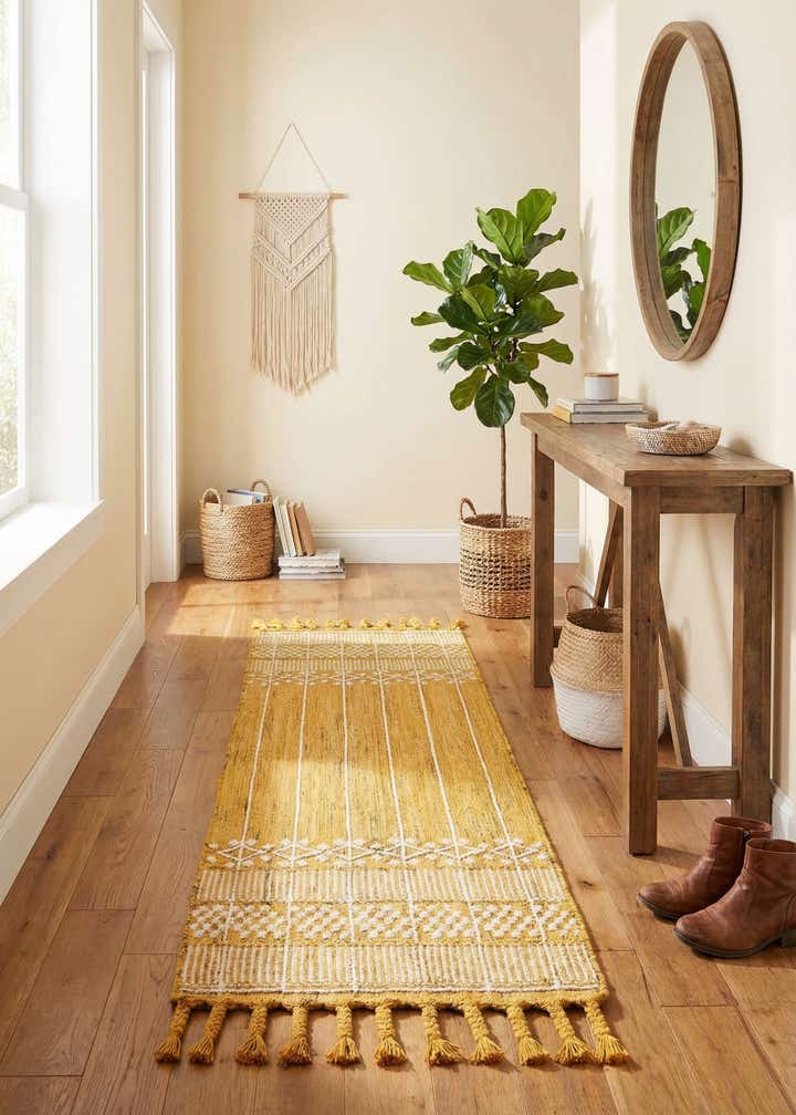 2' 2 x 8' 2 Easy-Clean Eco Bohemian Indoor / Outdoor Runner Rug