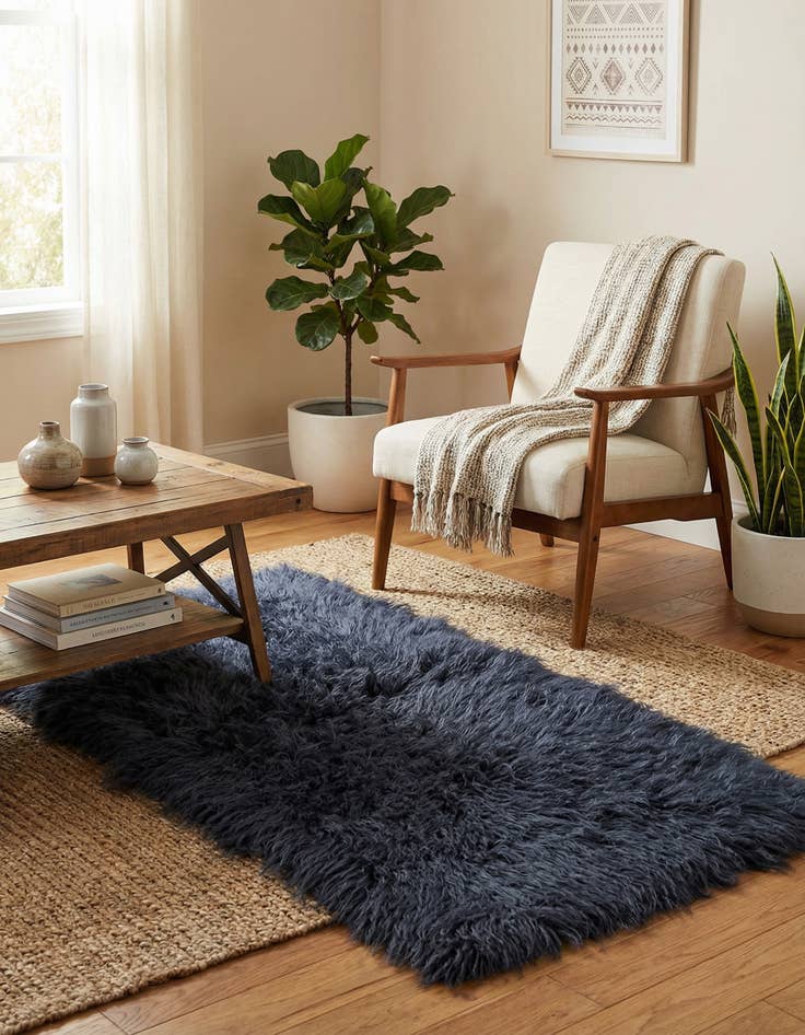 Detail image of 2' 1 x 4' 6  Hand Knotted Moroccan Wool Runner Rug