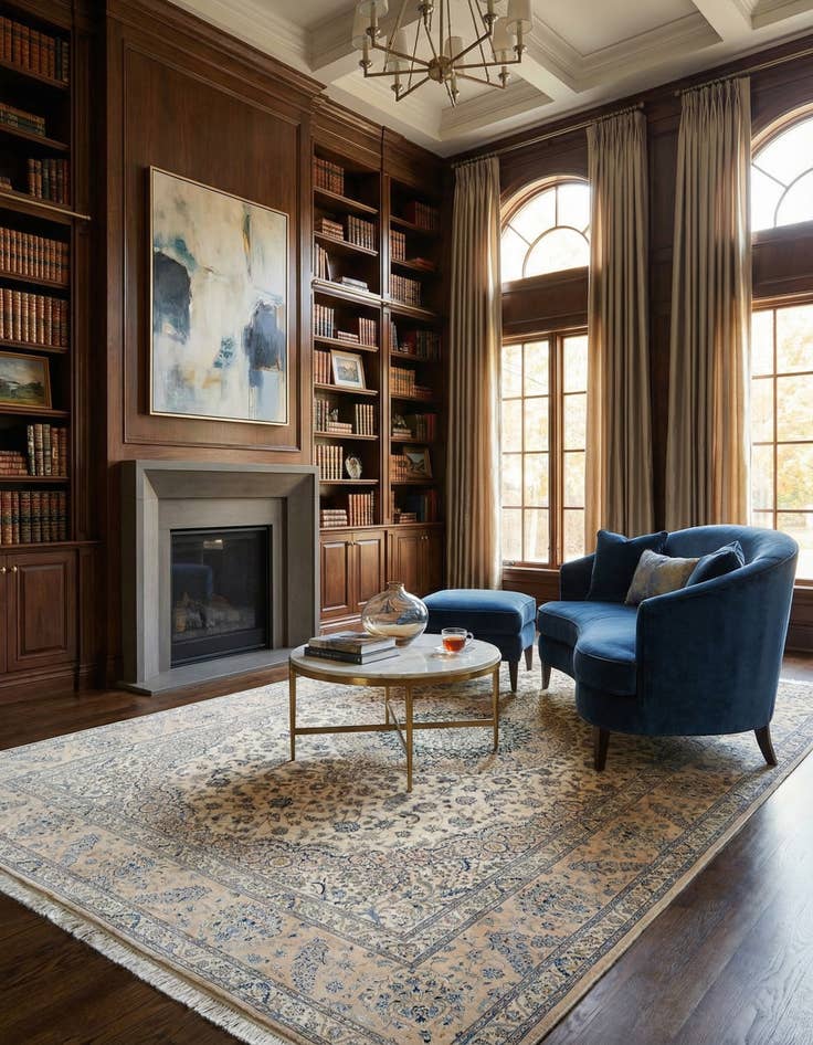 Detail image of 10' x 14' 5  Hand Knotted Isfahan Persian Rug