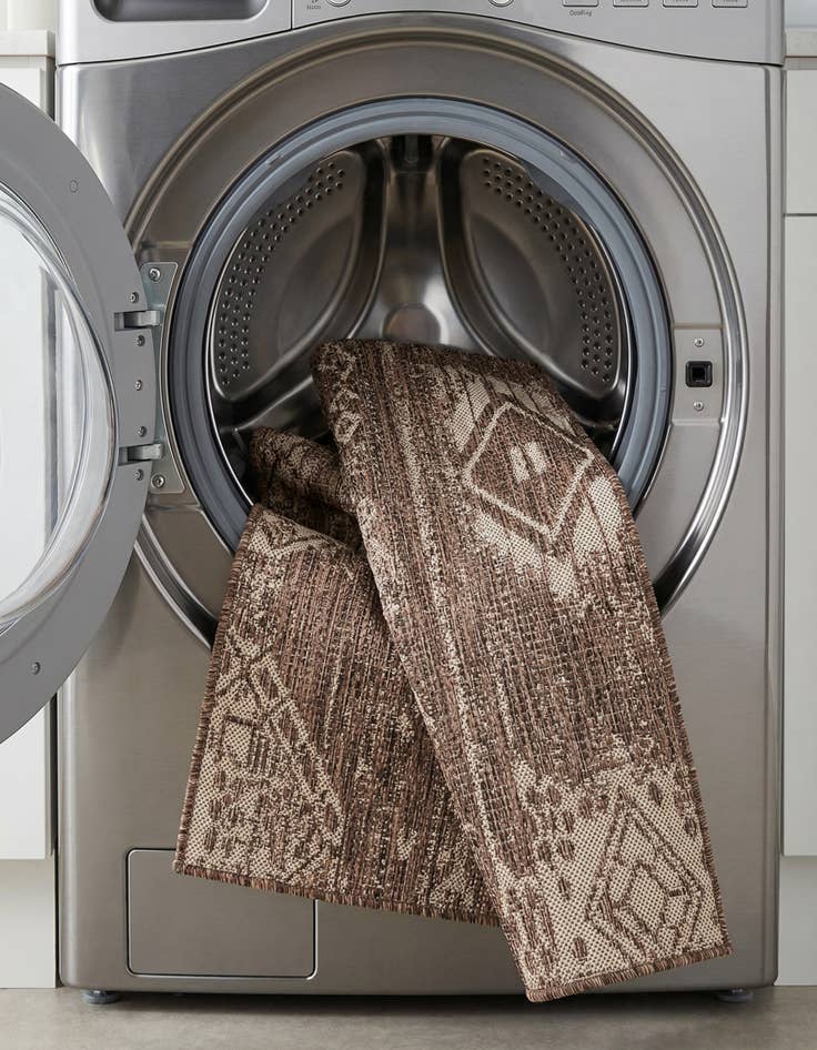 Detail image of  2' x 8'  Washable Bohemian Indoor / Outdoor Runner Rug