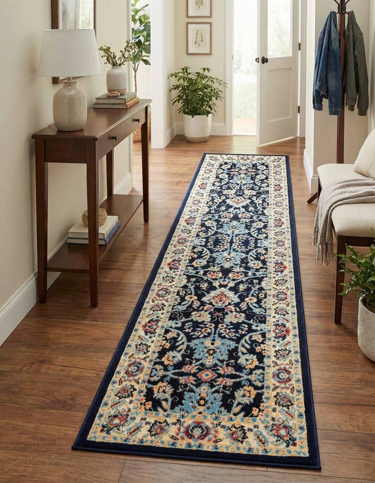 Detail image of 2' 7 x 10' Kashan Design Runner Rug