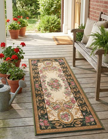 2' x 5' Easy-Clean Traditional Indoor / Outdoor Runner Rug