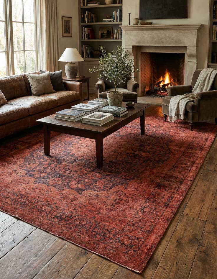 Detail image of 7' 6 x 10' 5 Hand Knotted Ultra Vintage Persian Wool Rug