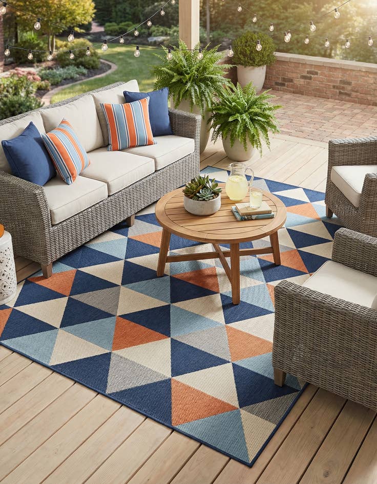 Detail image of 7' x 10'  Washable Aruba Indoor / Outdoor Rug