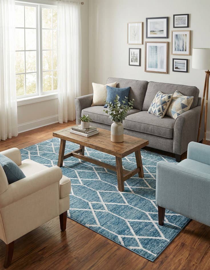 Detail image of  6' x 9' Lattice Trellis Rug