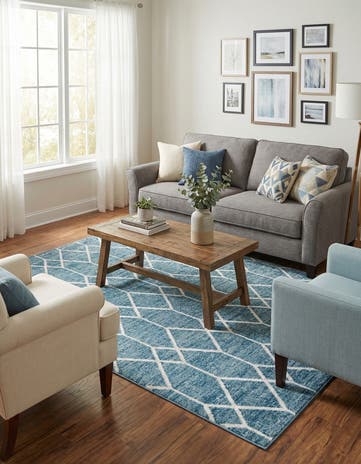 6' x 9' Lattice Trellis Rug