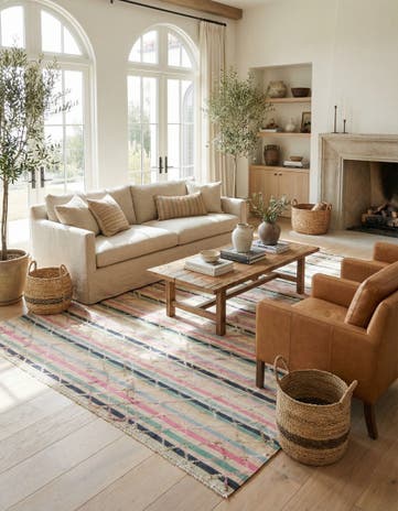 6' 5 x 10' 2 Hand Knotted Darya Wool Rug