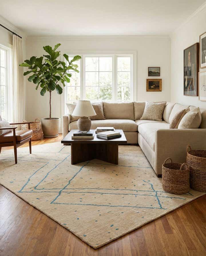 8' x 10' Hand Knotted Darya Wool Rug