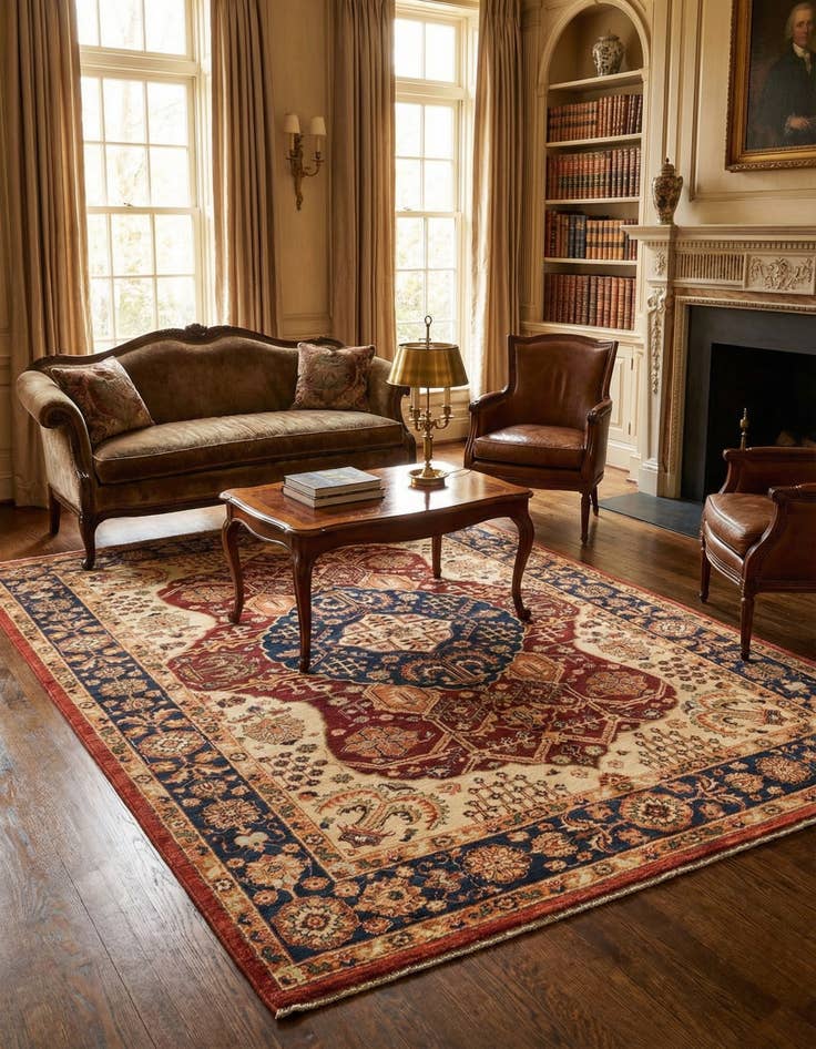 Detail image of 5' 6 x 8' 1  Hand Knotted Ariana Ziegler Rug