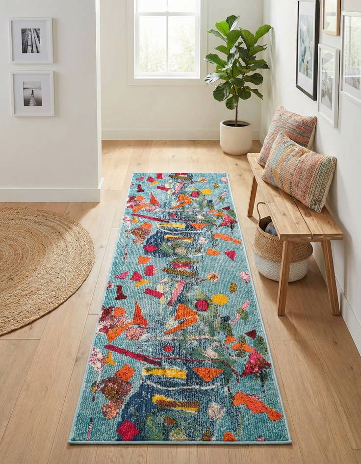 Detail image of  2' x 6'  Washable Vivid Runner Rug