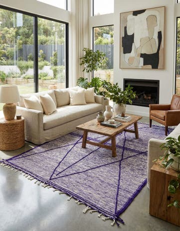 6' 5 x 9' 6 Hand Knotted Moroccan Wool Rug