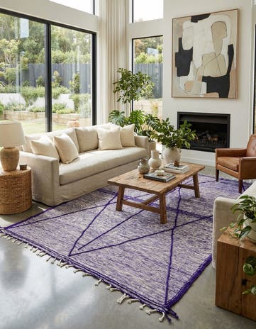 6' 5 x 9' 6 Hand Knotted Moroccan Wool Rug